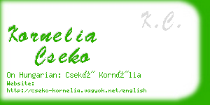 kornelia cseko business card